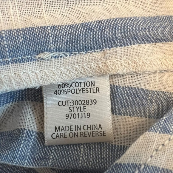 Max Studio - NWT Hi-Low Hem Linen Blend Striped Skirt Sz M - Picture 8 of 9